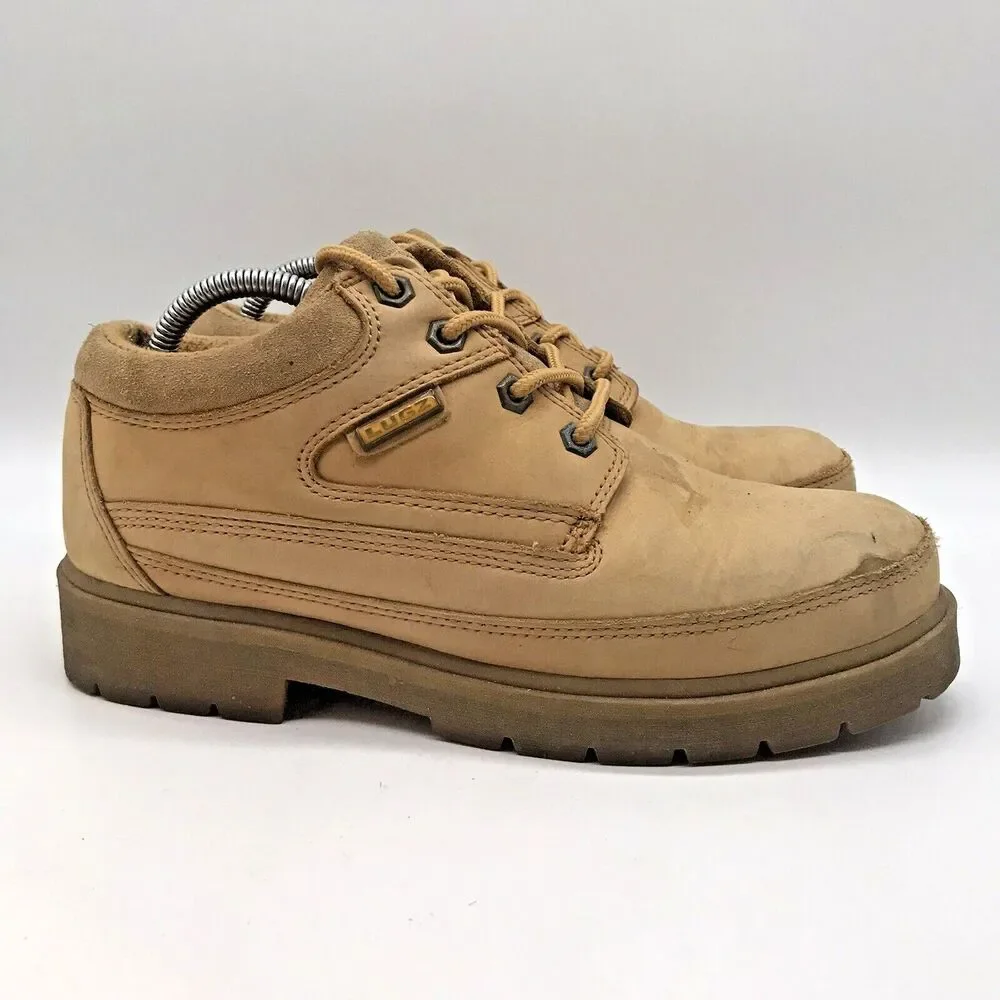 Lugz Wheat Nubuck Leather Shoes MMUM750 Men's 6.5  Lace Up Low Top Casual Derby